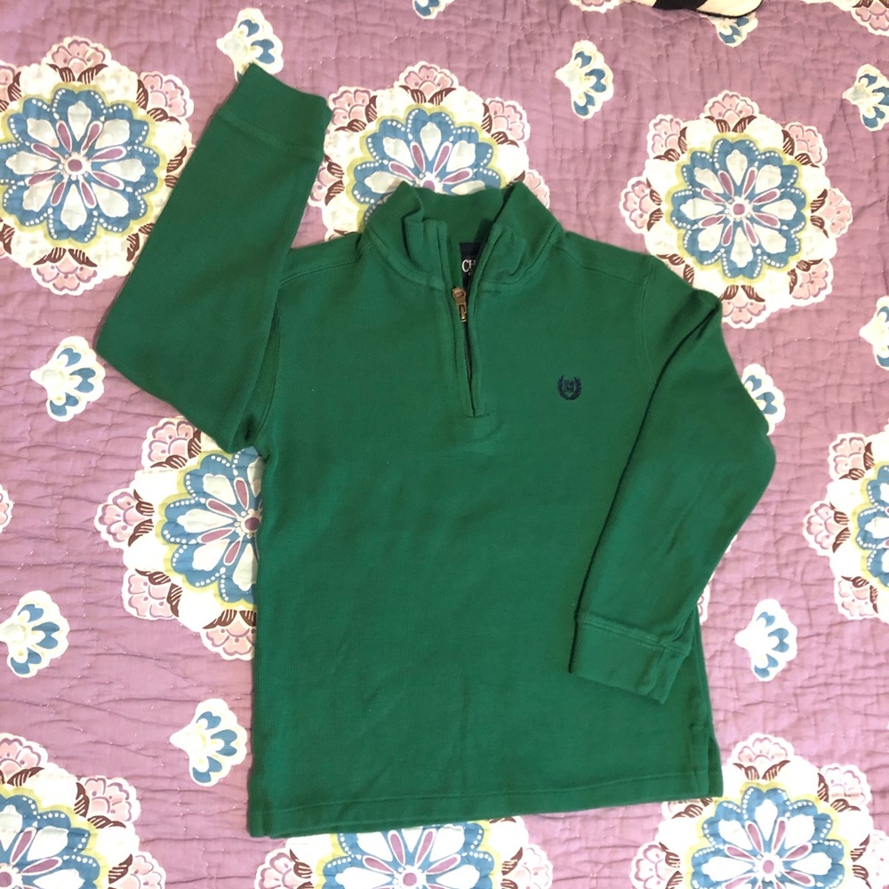Boys Chaps Green Sweater, Size 7